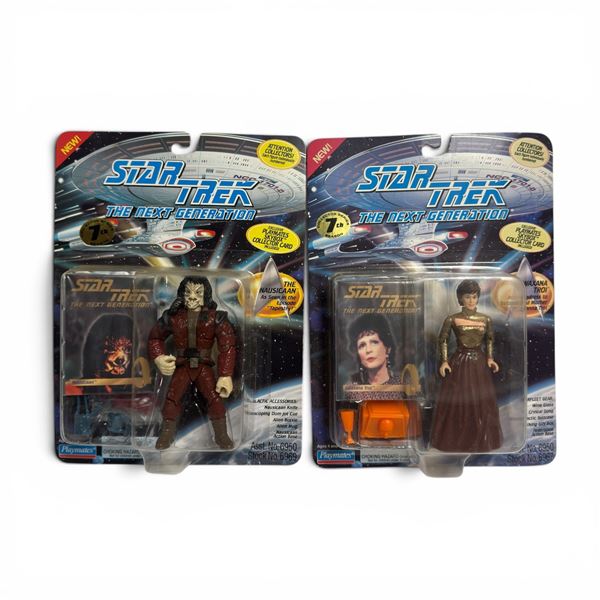1994 Playmates Star Trek the Next Generation Figures Lwaxana Troi & Nausicaan