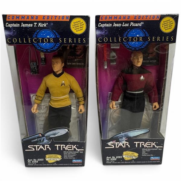 1994 Playmates Toys Star Trek Collector Series Command Edition Action Figures Kirk & Picard