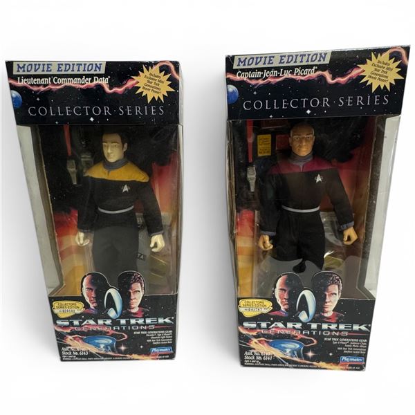 1994 Playmates Toys Star Trek Generations Collector Series Action Figures Data & Picard