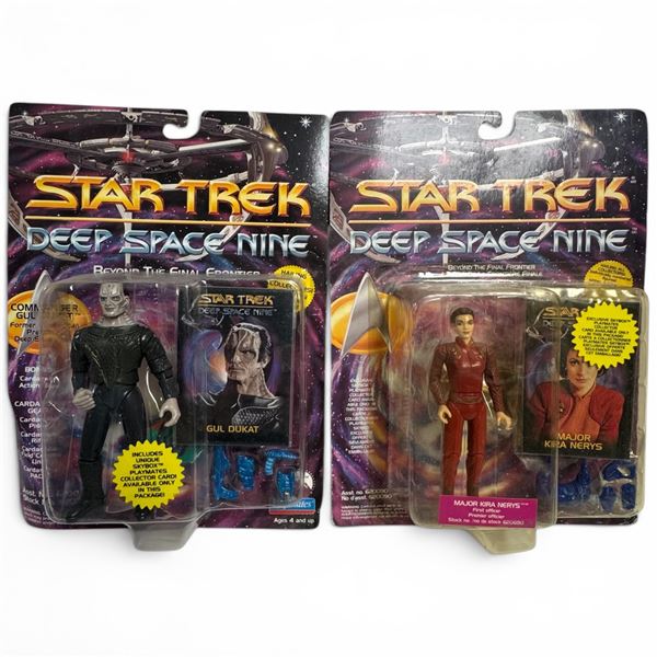 1993 Vintage Playmates Star Trek Deep Space Nine Action Figures Gul Dukat & Kira Nerys