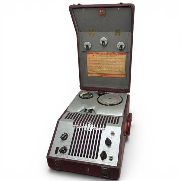 Webster Chicago Model 80 Wire Recorder Mid-Century Magnetic Recording Device
