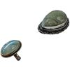 Image 3 : 4 New Rings * all stamped .925 * (Prehite, Guatemalan Agate, Moonstone and Jasper) Longest ring  is
