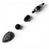 Image 1 : 4 New Rings * all stamped .925 * (Black Onyx, Dendritic Opal and Semiprecious Agates) Longest ring
