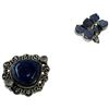 Image 2 : 4 New Rings * all stamped .925 * (Lapis Lazuli, Moonstone, and Raw Tanzanite) Longest ring  is 29 mm