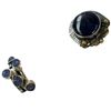 Image 3 : 4 New Rings * all stamped .925 * (Lapis Lazuli, Moonstone, and Raw Tanzanite) Longest ring  is 29 mm