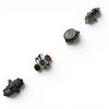 Image 1 : 4 New Rings * all stamped .925 * (Peridot, Moonstone, Emerald Crystal, and Tourmaline) Longest ring
