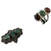 Image 2 : 4 New Rings * all stamped .925 * (Peridot, Moonstone, Emerald Crystal, and Tourmaline) Longest ring