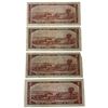 Image 2 : Four 1954 Canadian $2 Replacement Bank Notes - 2 Bouey/Raminsky AG Serial Prefix & 2 Lawson/Bouey wi