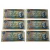 Image 1 : Six 1972 Canadian $5 Bank Notes - 5 x Bouey/Raminsky (4 x CC serial numbers & 1 x CO serial number)