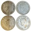 Image 2 : 4 Vintage Canadian 80% Silver Quarters -  2 x 1940 & 2 x 1941 King George VI - Circulated