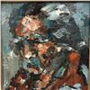 Image 3 : Signed Original Eva N. Mosonyi Abstract Impasto Portrait Painting "Old Man" - Artist Signed on Front