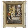 Image 1 : 1991 Signed Original Oil on Canvas Impasto Painting of a  French Street Scene - Exterior frame dimen