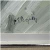 Image 2 : 1986 Signed Original Pauline Thibodeau Paquin Painting "Cross Country Skiing" - Oil on Board - Exter