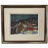 Image 1 : Signed Original Claude Langevin Painting "Night of the Storm" - Oil on Canvas  Canadian Artist