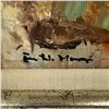 Image 2 : Signed Original Eva N. Mosonyi Impasto Portrait Painting of a Young Boy - Artist Signed on Front and