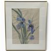 Image 1 : Original Signed Merle Stewart Watercolour "Iris Elegance" Watercolour on Paper - Well matted in a 19