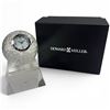 Image 1 : New Howard Miller "Fairway " Optical Crystal Golf Ball Desk Clock - Complete with Box (3.5" x 3.5" x