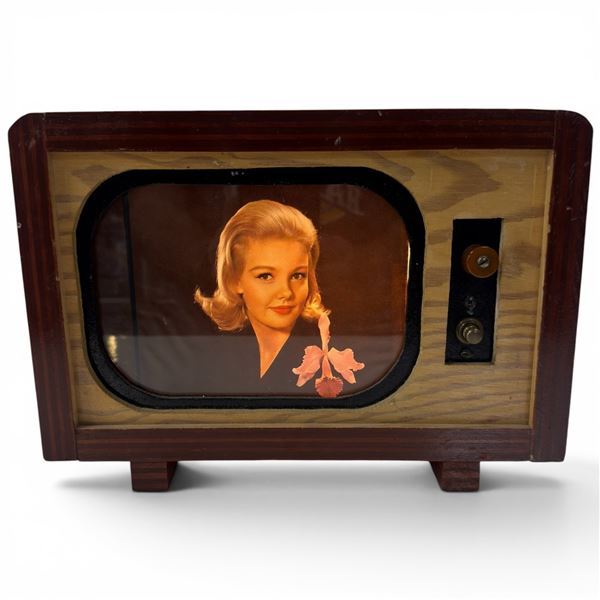 Hand Crafted Wood Backlit "Starlet Ann Margaret" TV-Style Display (11" x 5" x 8" tall)