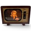 Image 1 : Hand Crafted Wood Backlit "Starlet Ann Margaret" TV-Style Display (11" x 5" x 8" tall)