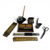 Image 1 : Group of Vintage Desk Items - Alarm Clock, Inkwell with Pen, Calculator, Scissors and More