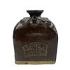 Image 2 : 2 Vintage Chinese Stoneware Soy Sauce Jars with Spouts and Dark Brown Glaze - Each jar is 4.5" x 4.5