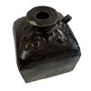 Image 4 : 2 Vintage Chinese Stoneware Soy Sauce Jars with Spouts and Dark Brown Glaze - Each jar is 4.5" x 4.5
