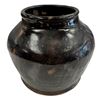 Image 9 : 4 Vintage Chinese Glazed Stoneware Jars - Largest 5" tall x 6" diameter (spout is damaged on the soy