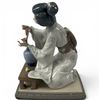 Image 3 : Retired Lladro Porcelain "Japanese Geisha Arranging Flowers" #4840 (6" x 5" x 8" tall)