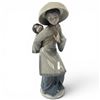 Image 1 : 1998 Retired Lladro Porcelain "My Precious Bundle" #5123 (11" tall x 4" diameter)