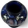 Image 3 : Signed 3.5" Vintage Moorcroft Cobalt Glazed Vase with the Iconic Anemone Pattern (3.5" tall x 3" dia