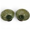 Image 3 : Pair of Chinese Jade Cups on Stands - Cups are 2.25" deep x 4" diameter)