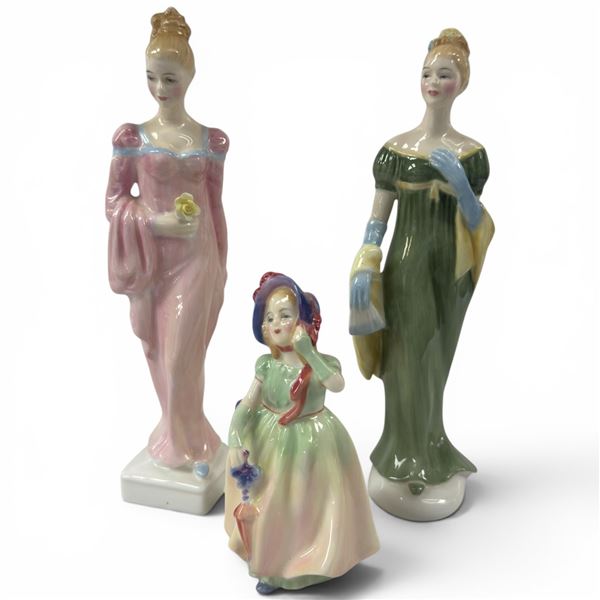 3 Vintage Royal Doulton Figurines "Lorna"HN2311, Daphne HN2268, & Babie HN1879" (Tallest is 8.5" )