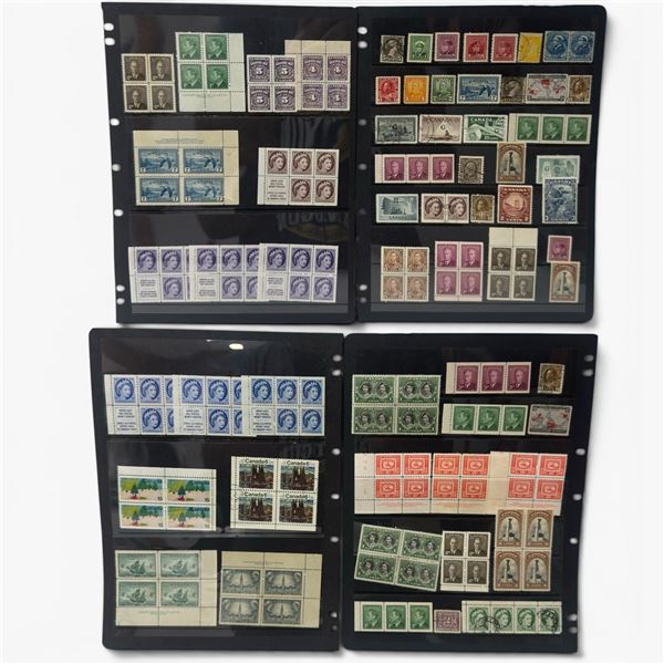 160 Canadian Stamps from 1800s - 1960s - Mint and Used - Approximate Count