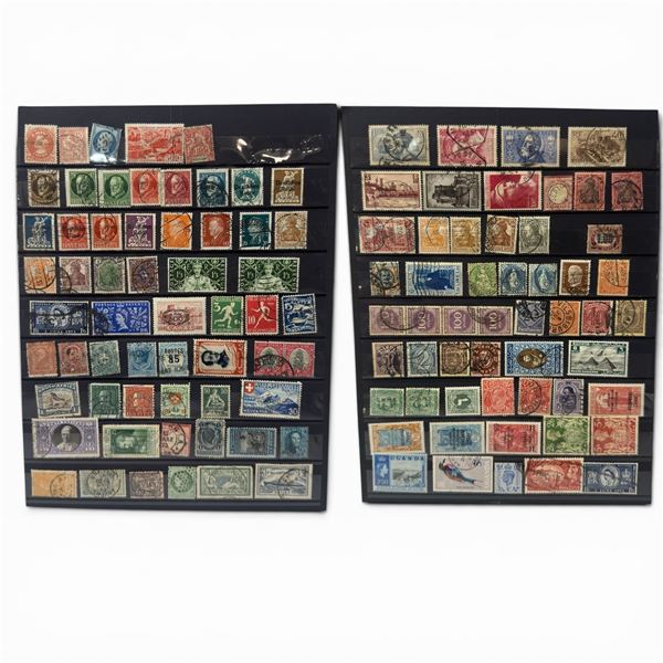 114 Stamps from Germany, France, Great Britian, Switzerland Etc.- Used - Estimated Catalogue Value $