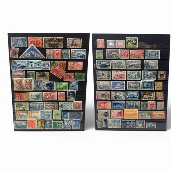 95 Stamps from France, Norway, Switzerland Etc.- Used - Estimated Catalogue Value $320 - Approximate