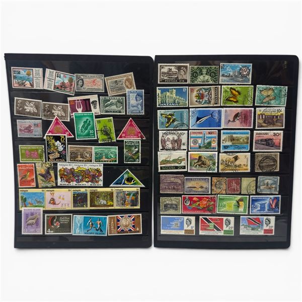 66 Stamps from Tanzania, Trinidad & Tobago, Malaysia, Etc.- Mint and Used - Estimated Catalogue Valu