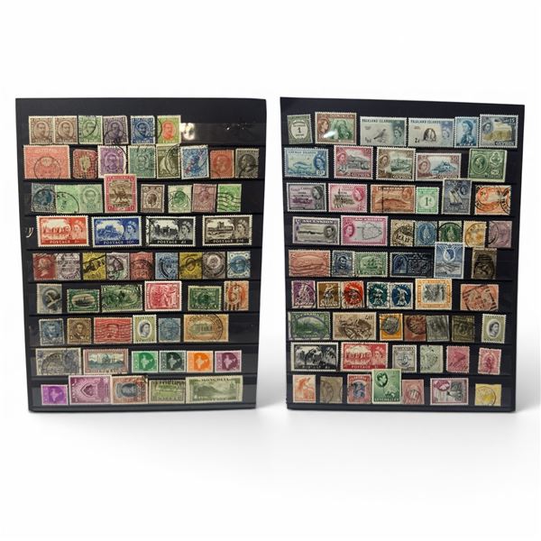 115 Stamps from The British Commonwealth, USA, Etc. - Used - Estimated Catalogue Value $420 - Approx