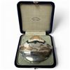 Image 1 : Early 20th Century Japanese .950 Silver Compact in Original  "Genzan Yamamoto Kobe, Japan" Velvet Ca