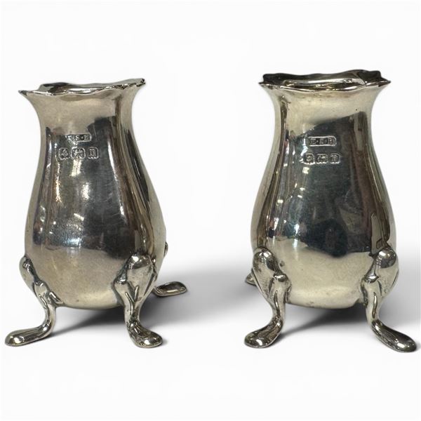 Pair of Sterling Silver Salts Containers - Birmingham Circa 1812 - Total Weight: 43.5 grams