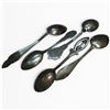 Image 2 : 5 Vintage Enameled Sterling Silver Souvenir Spoons - Total Weight: 45.3 grams