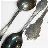 Image 4 : 5 Vintage Enameled Sterling Silver Souvenir Spoons - Total Weight: 45.3 grams
