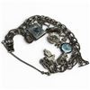 Image 1 : Sterling Silver Charm Bracelet - Total Weight: 33.6 grams