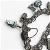 Image 5 : Sterling Silver Charm Bracelet - Total Weight: 33.6 grams