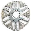 Image 1 : Silver Celtic Thistle Pin - 39 mm Diameter - Total weight: 10.6 grams