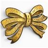 Image 1 : 10K Gold Bow Pin -26 x 19 mm - 1961 Personal Inscription on the back - Total weight: 2.6 grams