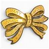 Image 2 : 10K Gold Bow Pin -26 x 19 mm - 1961 Personal Inscription on the back - Total weight: 2.6 grams