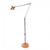Image 1 : Adjustable Copper Floor Lamp with 4" Diameter Shade