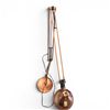 Image 3 : Adjustable Copper Floor Lamp with 4" Diameter Shade