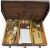 Image 6 : Vintage Watchmakers 16 Drawer Countertop Parts Cabinet and Contents - Cogs. Springs, watch faces and