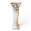 Image 1 : Corinthian Stye Fluted Decorative Pedestal Column - Plaster Composite - 13" x 13" x 36" tall - Chipp